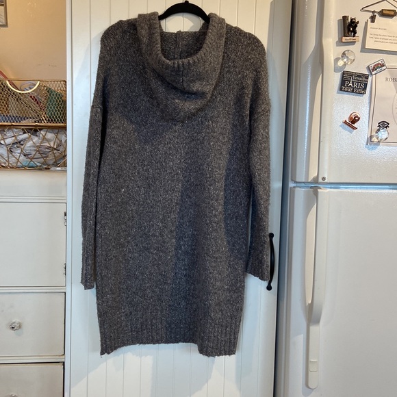 Wool blend hooded sweater dress/tunic M - Picture 2 of 5